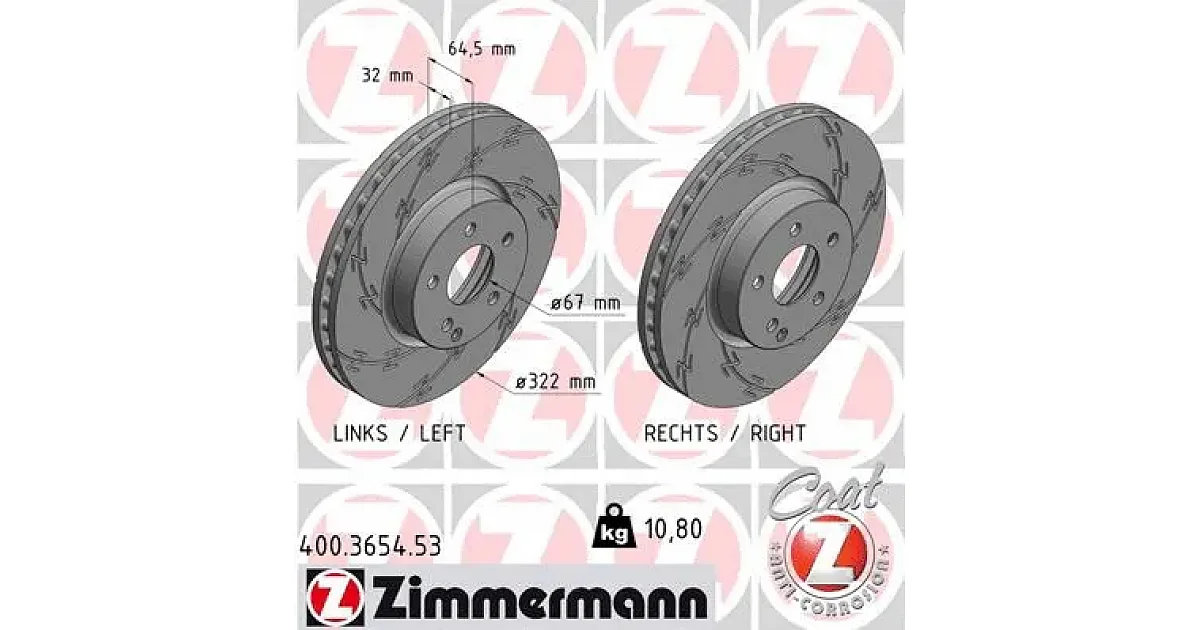400365453 - ZIMMERMANN - Тормозной диск