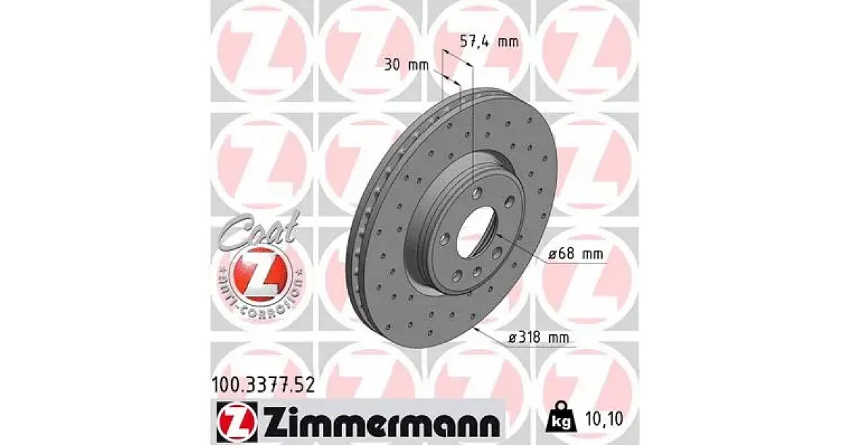 100337752 - ZIMMERMANN - Тормозной диск