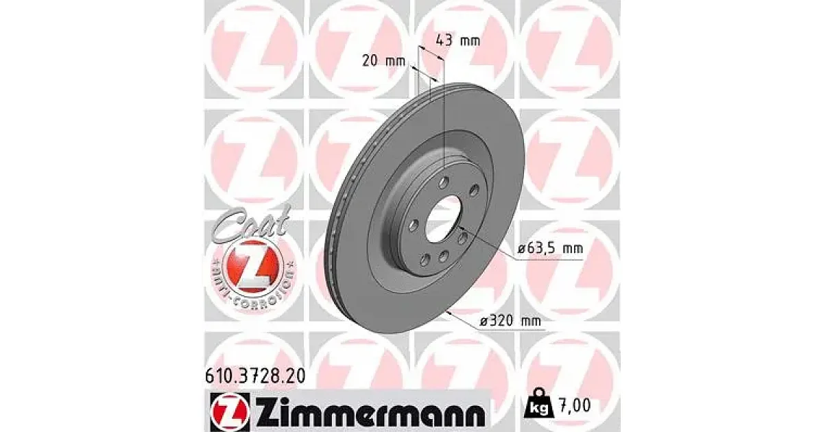610372820 - ZIMMERMANN - Тормозной диск