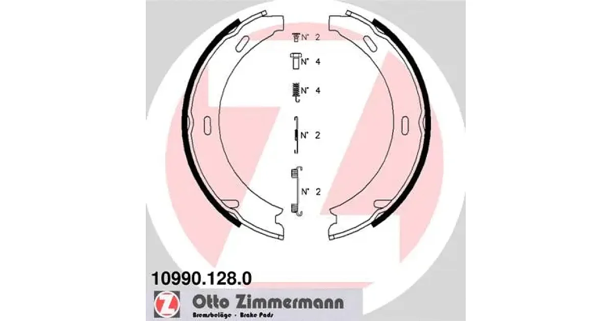 109901280 - ZIMMERMANN - Комплект тормозных колодок, стояночная тормозная система