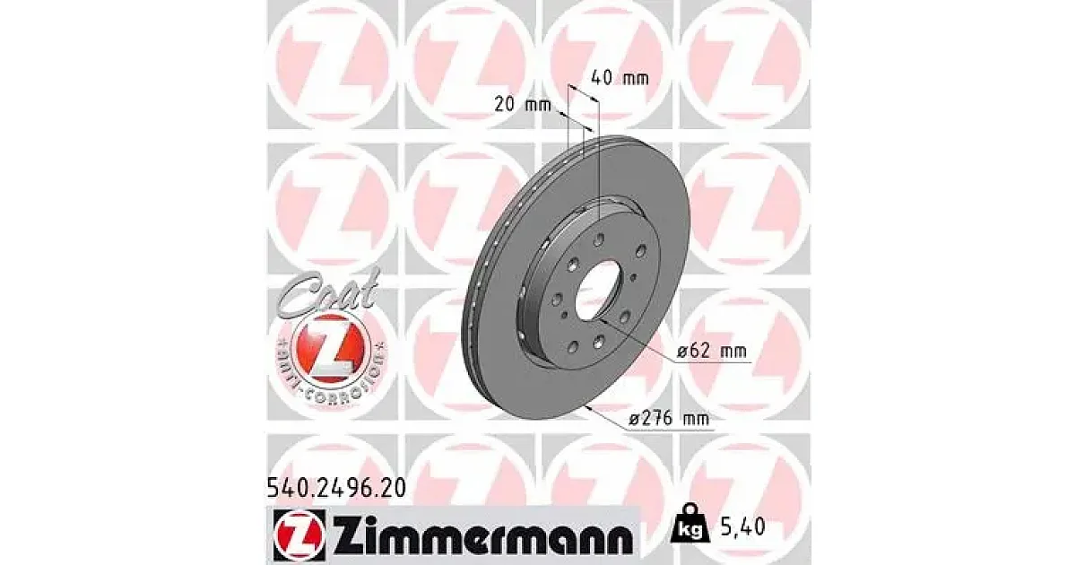 540249620 - ZIMMERMANN - Тормозной диск