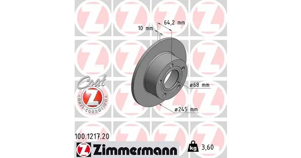100121720 - ZIMMERMANN - Тормозной диск