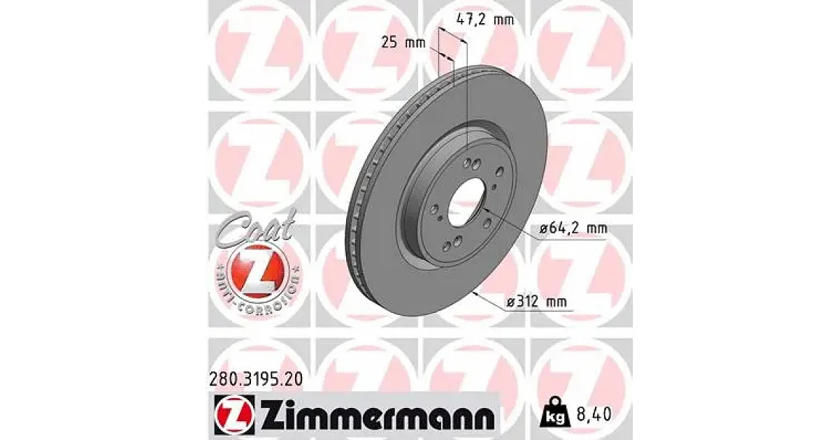 280319520 - ZIMMERMANN - Тормозной диск