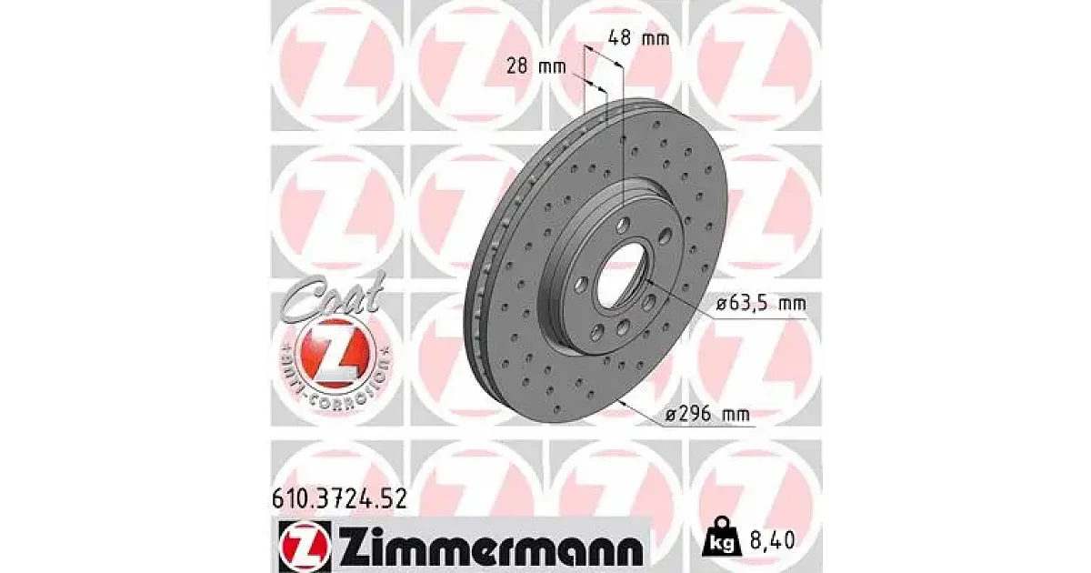 610372452 - ZIMMERMANN - Тормозной диск