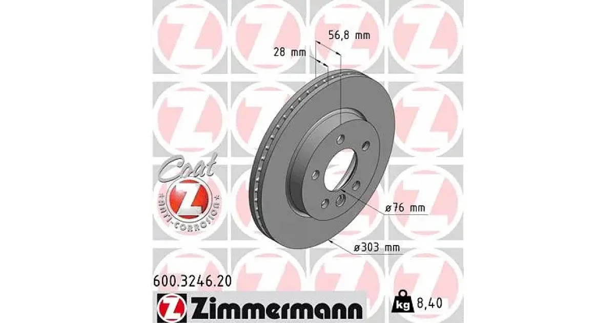 600324620 - ZIMMERMANN - Тормозной диск