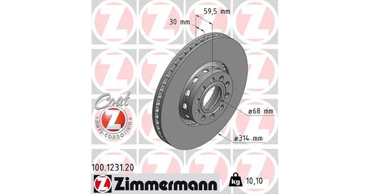 100123120 - ZIMMERMANN - Тормозной диск
