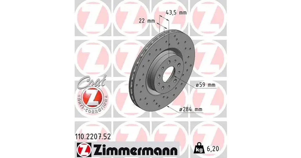 110220752 - ZIMMERMANN - Тормозной диск