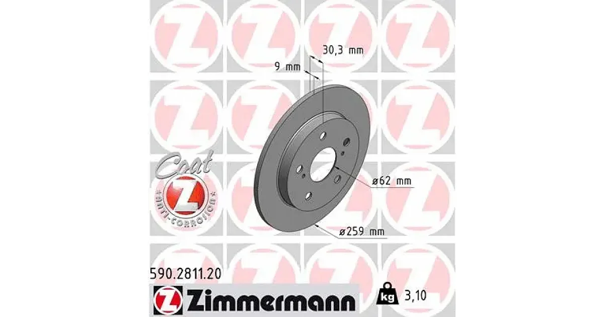 590281120 - ZIMMERMANN - Тормозной диск