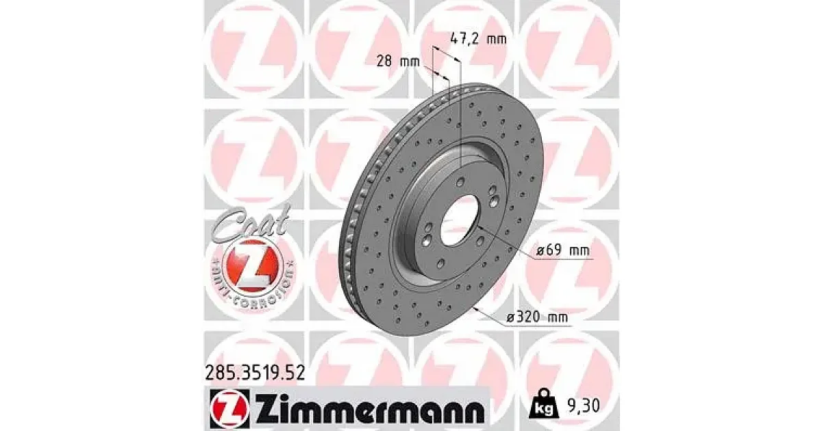 285351952 - ZIMMERMANN - Тормозной диск