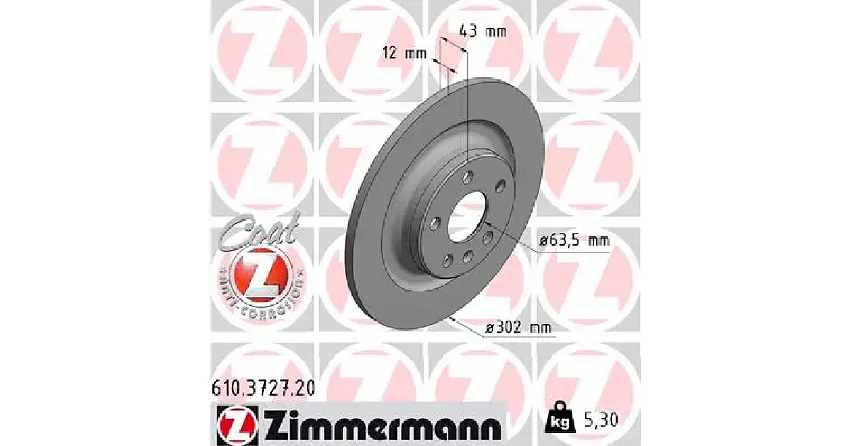610372720 - ZIMMERMANN - Тормозной диск