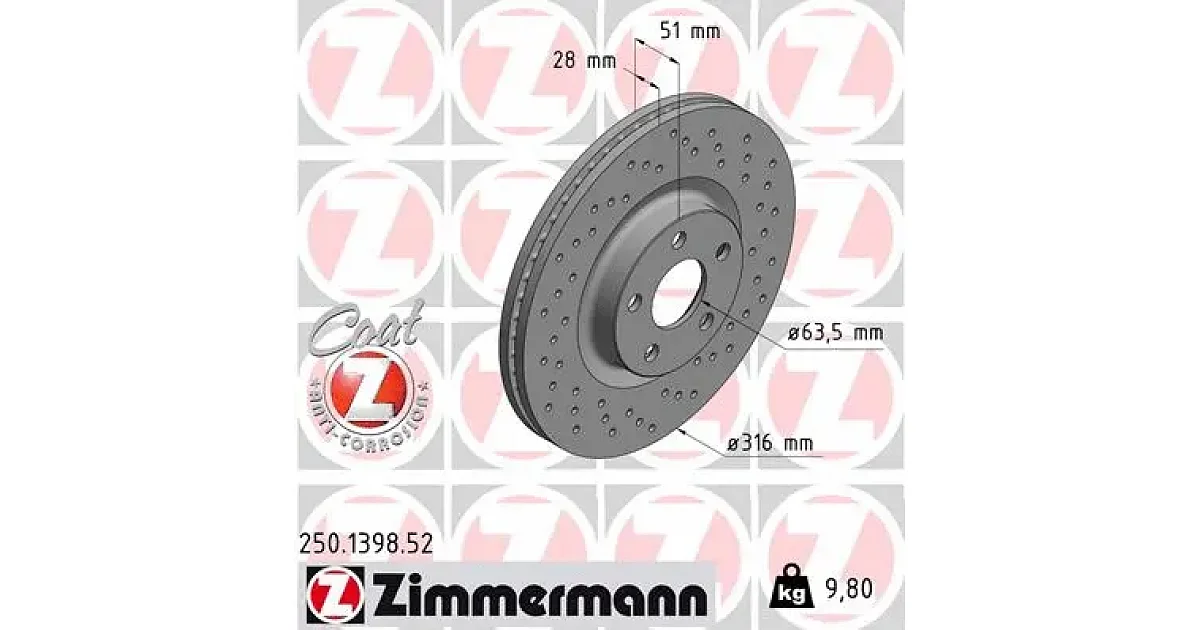 250139852 - ZIMMERMANN - Тормозной диск