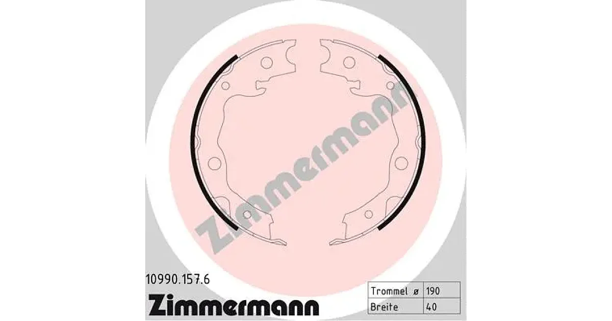109901576 - ZIMMERMANN - Комплект тормозных колодок, стояночная тормозная система