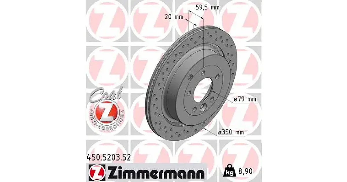 ZIMMERMANN 450.5203.52, Тормозной диск