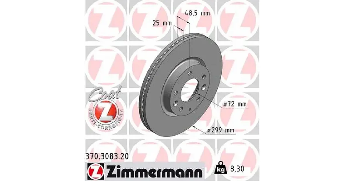 370308320 - ZIMMERMANN - Тормозной диск
