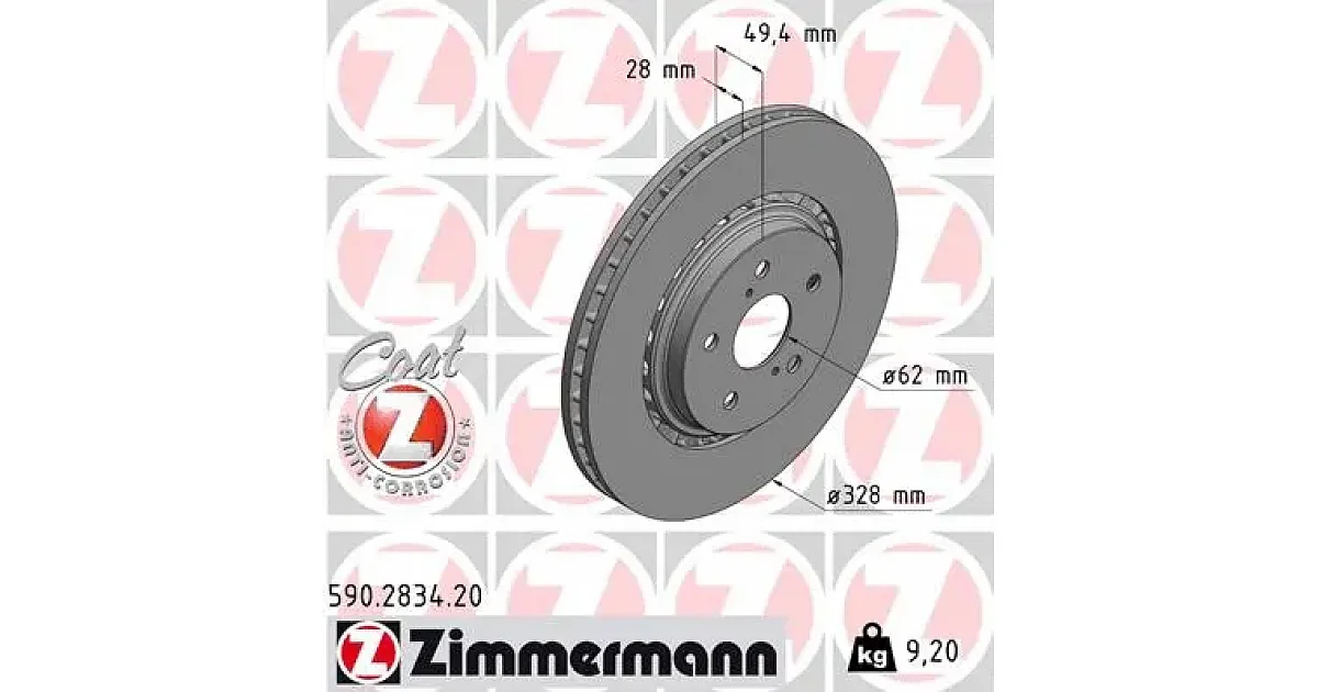 590283420 - ZIMMERMANN - Тормозной диск