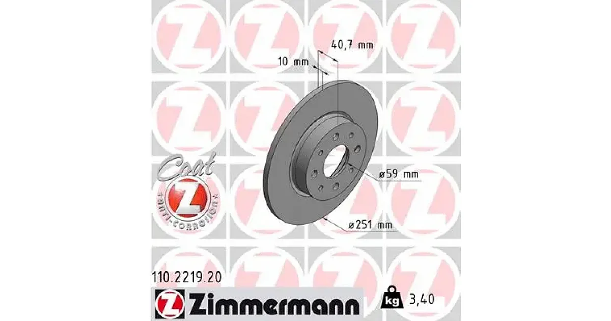 110221920 - ZIMMERMANN - Тормозной диск