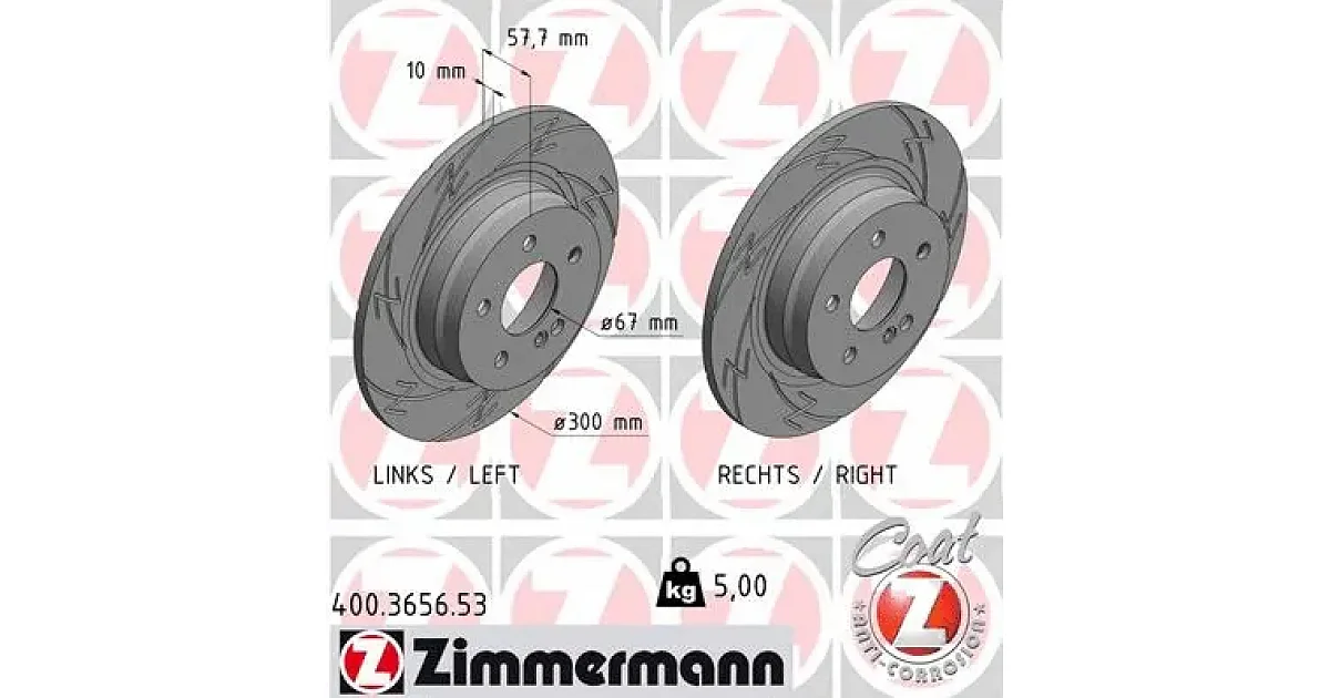400365653 - ZIMMERMANN - Тормозной диск