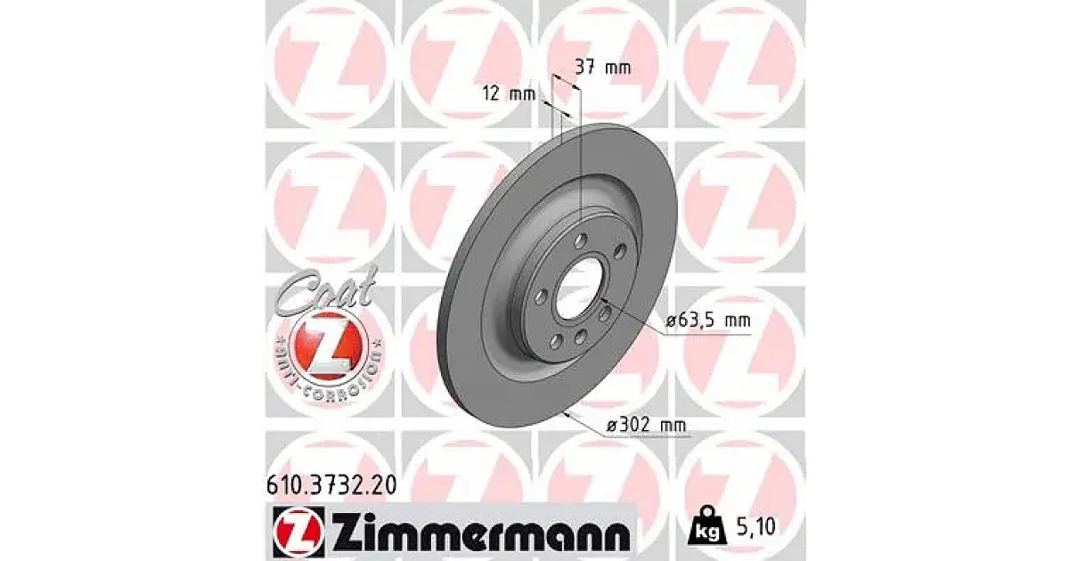 610373220 - ZIMMERMANN - Тормозной диск