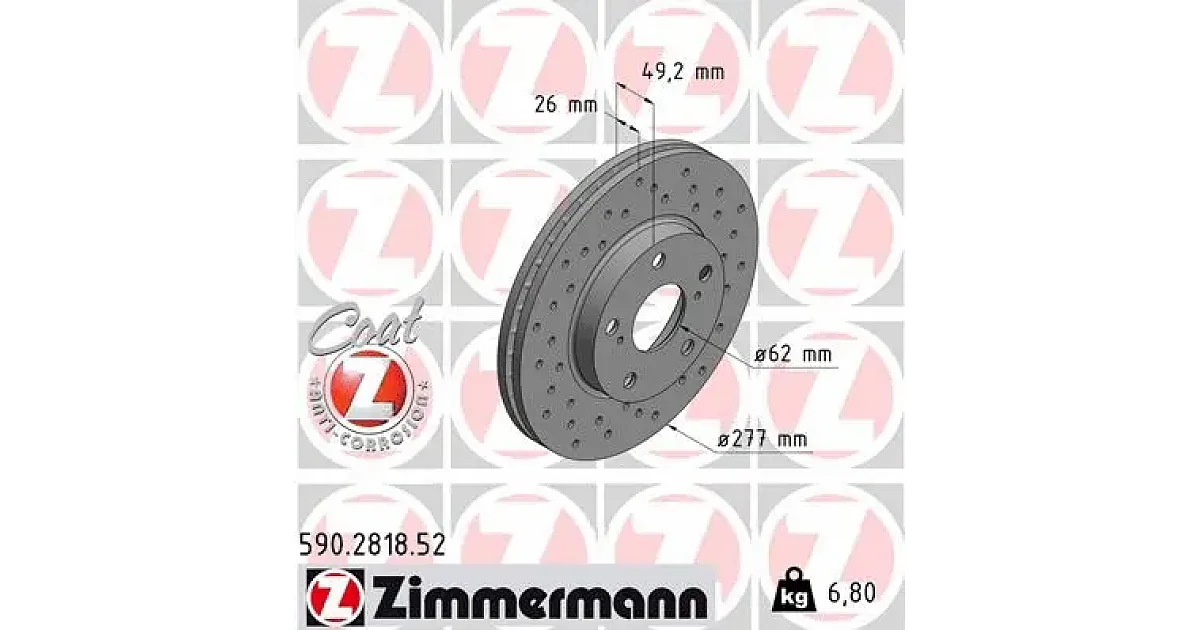 590281852 - ZIMMERMANN - Тормозной диск