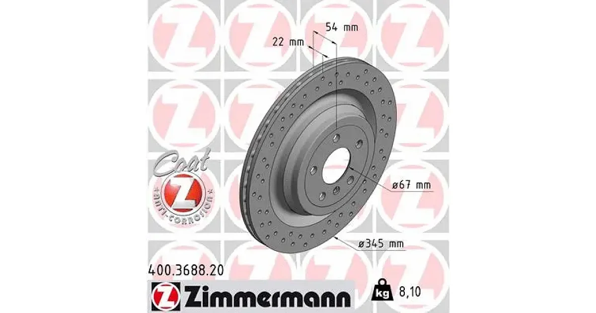 400368820 - ZIMMERMANN - Тормозной диск
