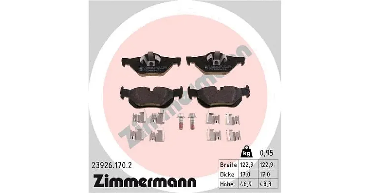 239261702 - ZIMMERMANN - Комплект тормозных колодок, дисковый тормоз