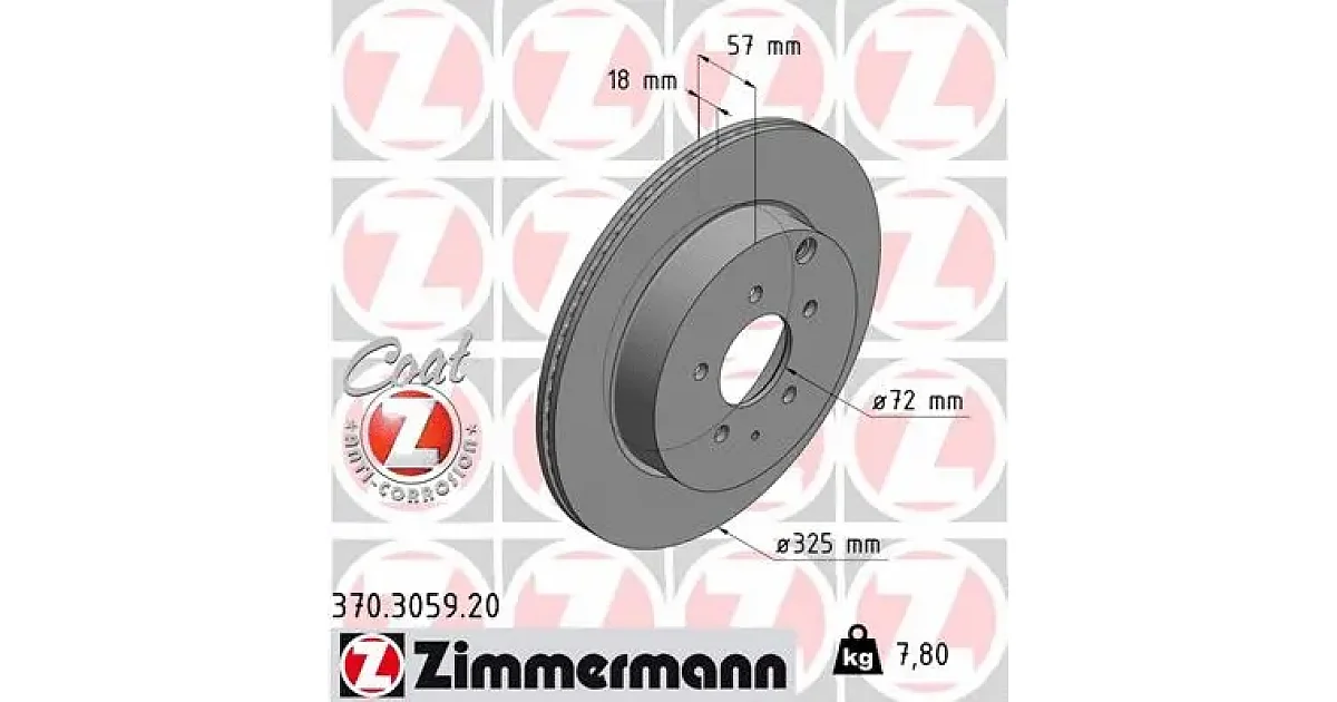 370305920 - ZIMMERMANN - Тормозной диск