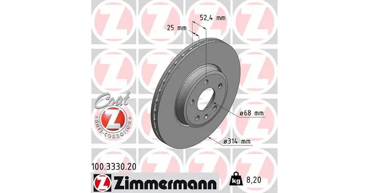 100333020 - ZIMMERMANN - Тормозной диск