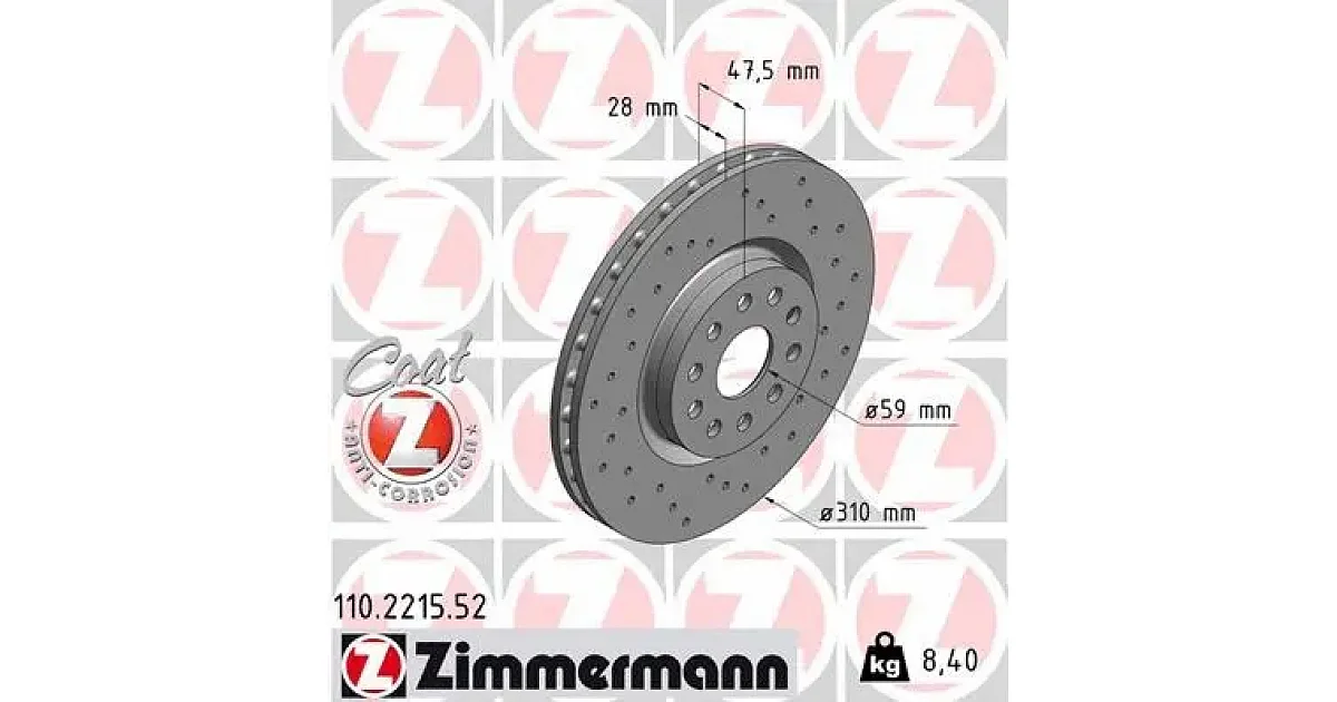 110221552 - ZIMMERMANN - Тормозной диск