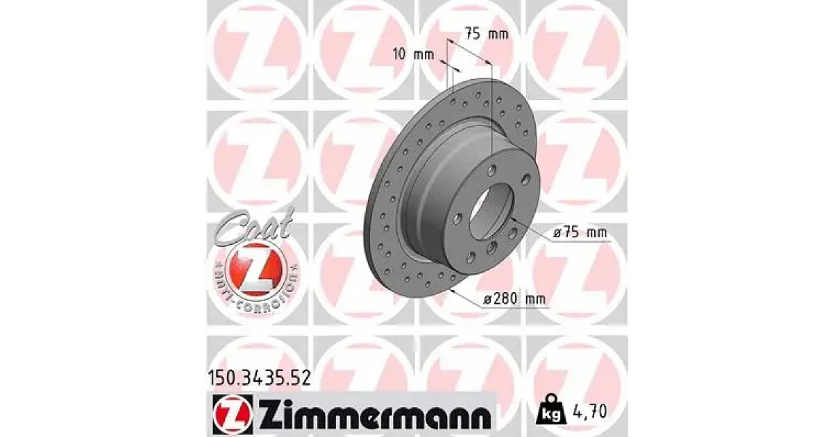 150343552 - ZIMMERMANN - Тормозной диск