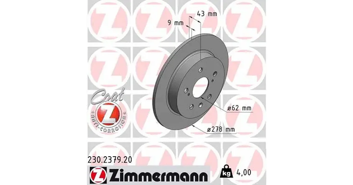 230237920 - ZIMMERMANN - Тормозной диск