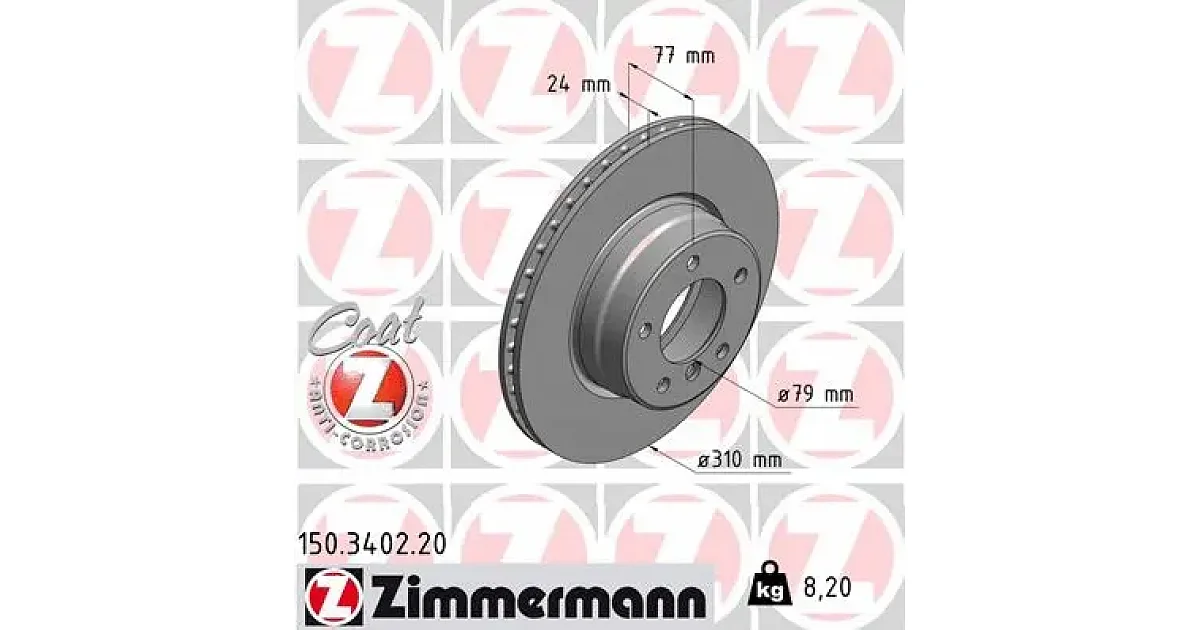 150340220 - ZIMMERMANN - Тормозной диск