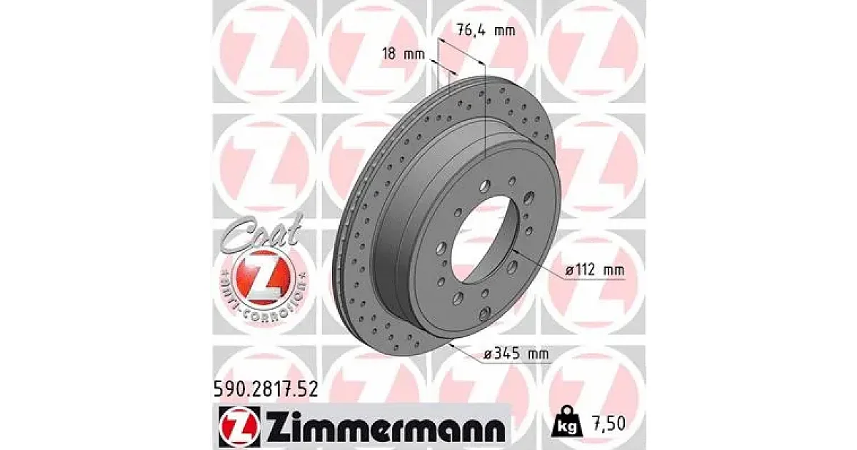 590281752 - ZIMMERMANN - Тормозной диск
