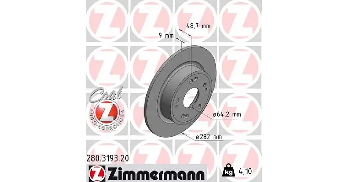 280319320 - ZIMMERMANN - Тормозной диск