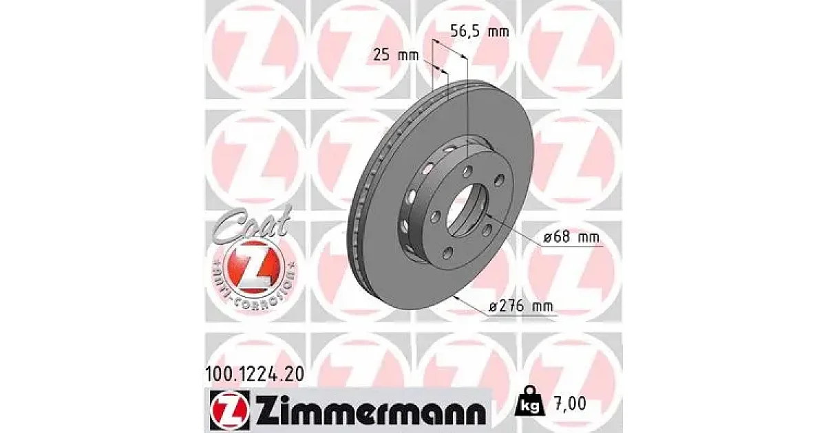 100122420 - ZIMMERMANN - Тормозной диск