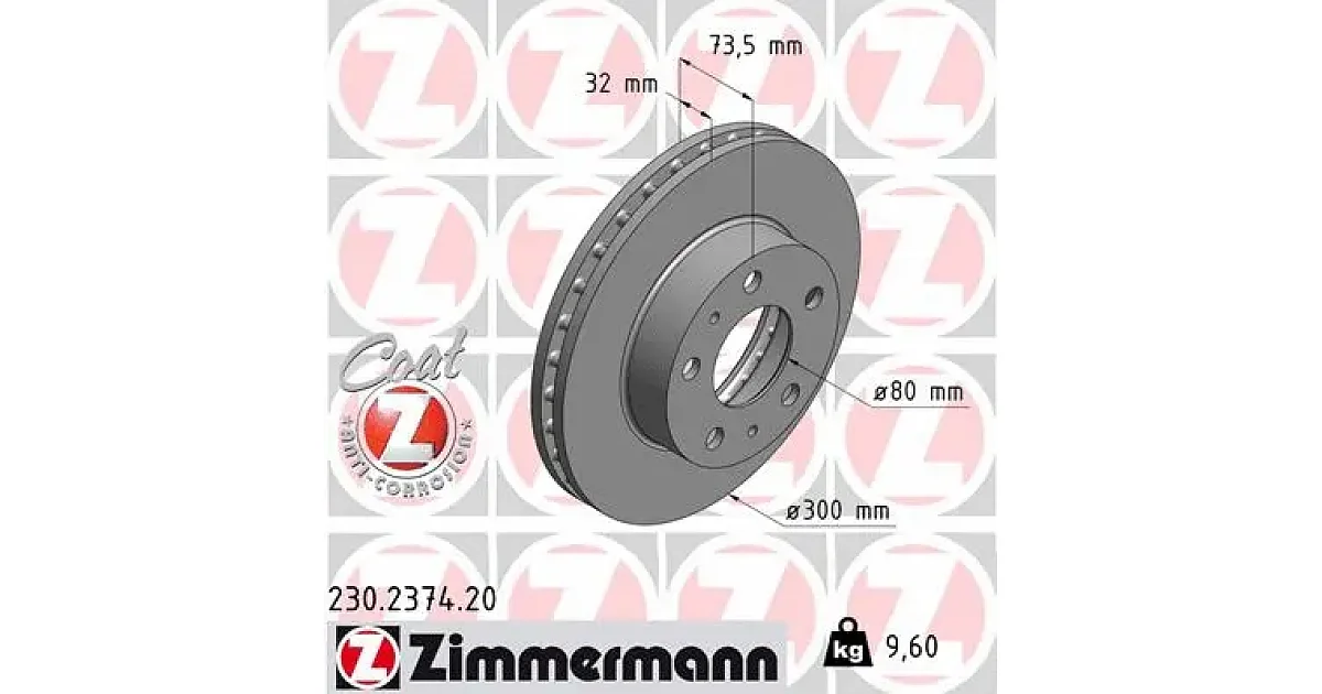 230237420 - ZIMMERMANN - Тормозной диск