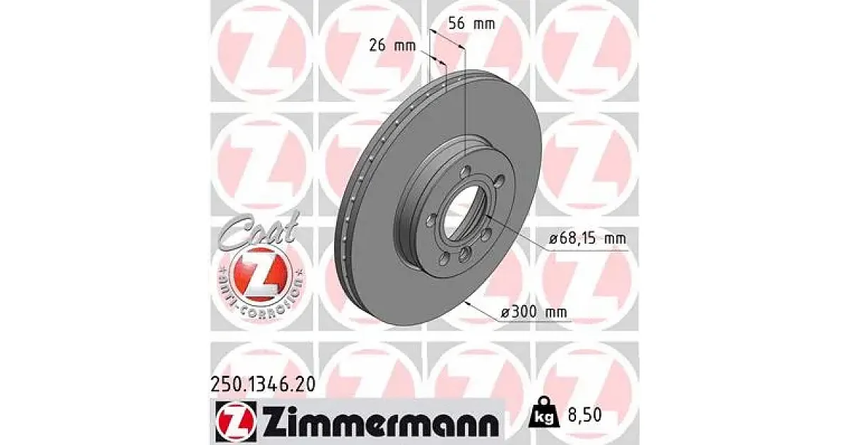 250134620 - ZIMMERMANN - Тормозной диск