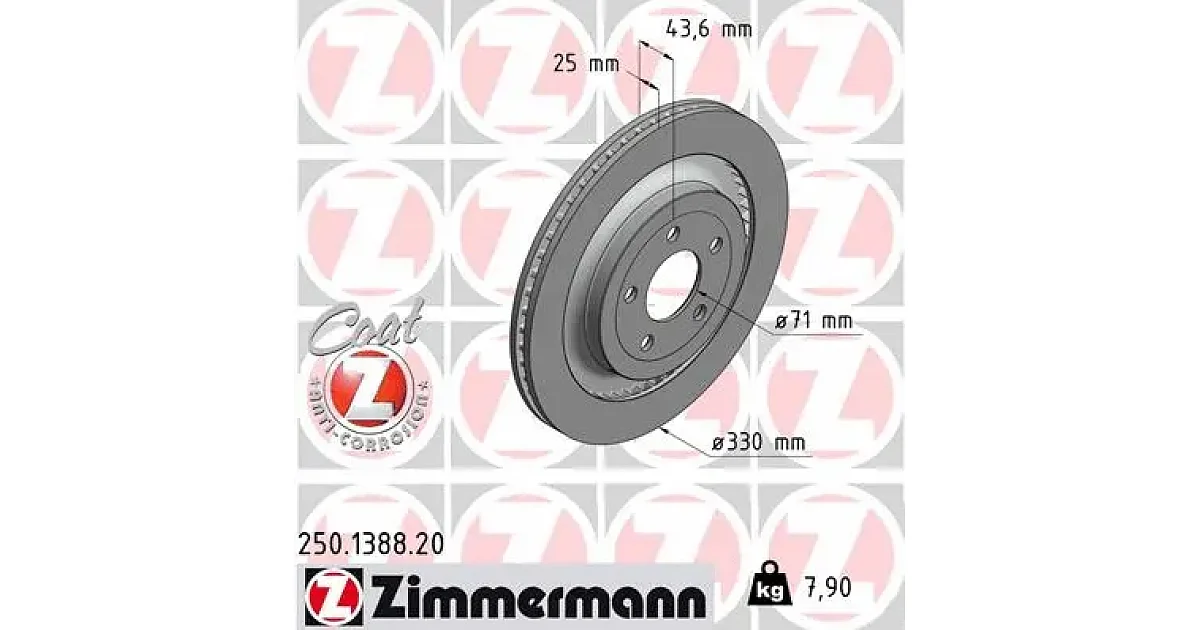 250138820 - ZIMMERMANN - Тормозной диск