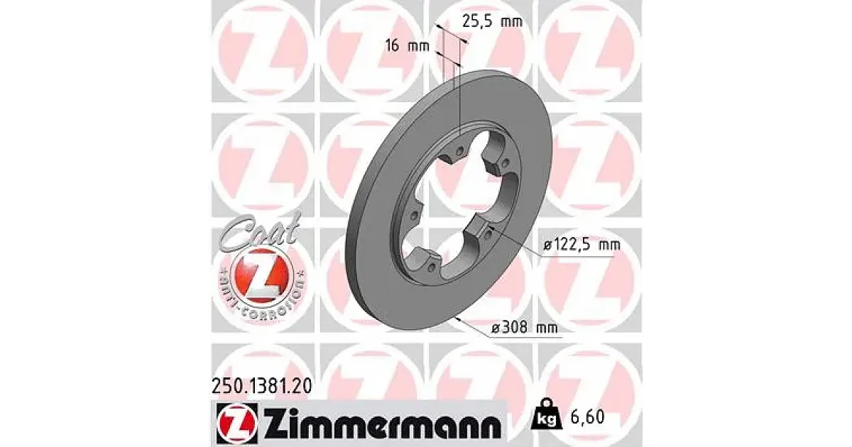 250138120 - ZIMMERMANN - Тормозной диск