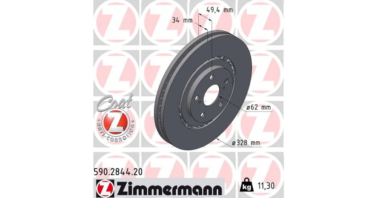 590284420 - ZIMMERMANN - Тормозной диск