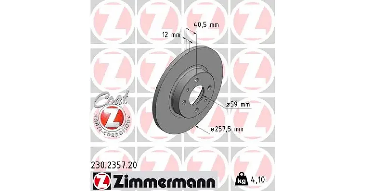 230235720 - ZIMMERMANN - Тормозной диск