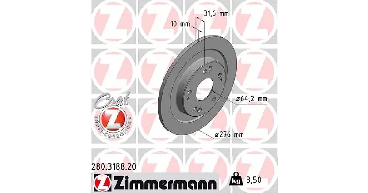 280318820 - ZIMMERMANN - Тормозной диск