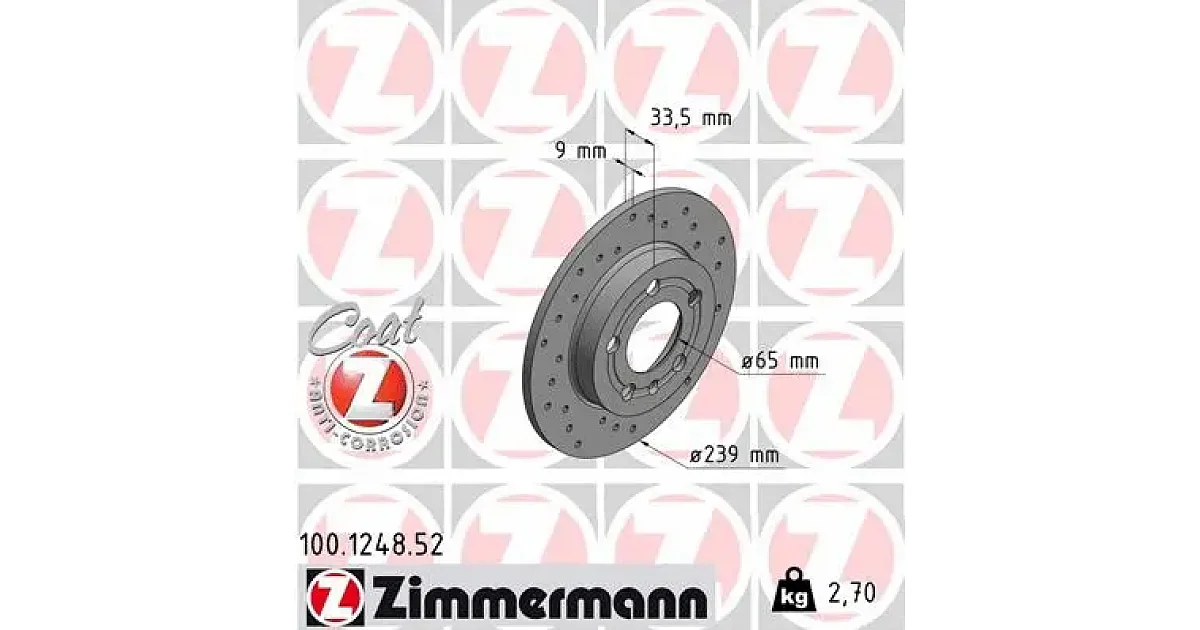 100124852 - ZIMMERMANN - Тормозной диск