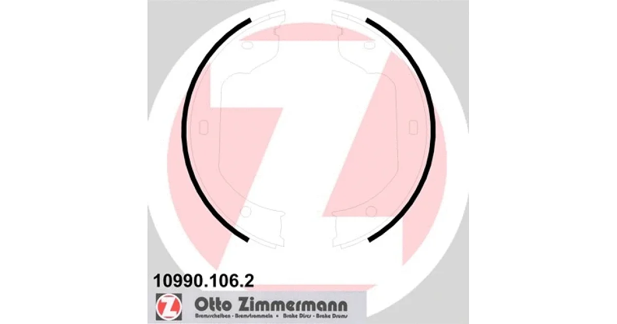 109901062 - ZIMMERMANN - Комплект тормозных колодок, стояночная тормозная система
