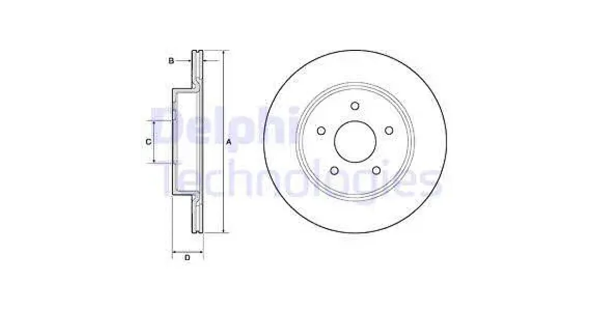 DELPHI BG4779C, Тормозной диск