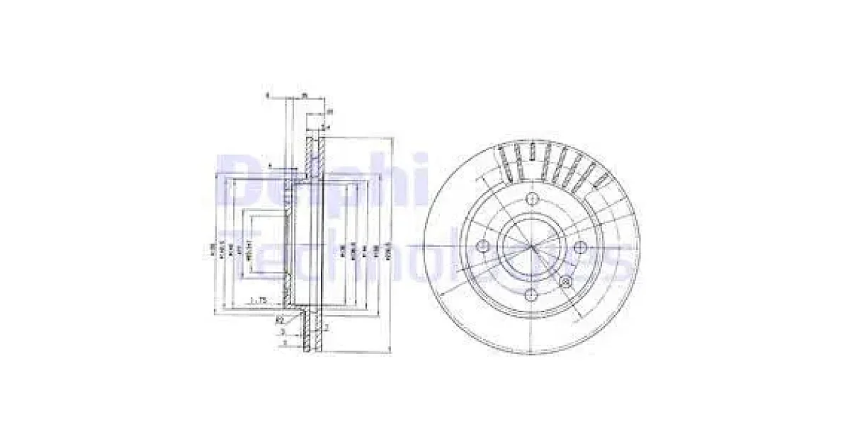 DELPHI BG2440, Тормозной диск