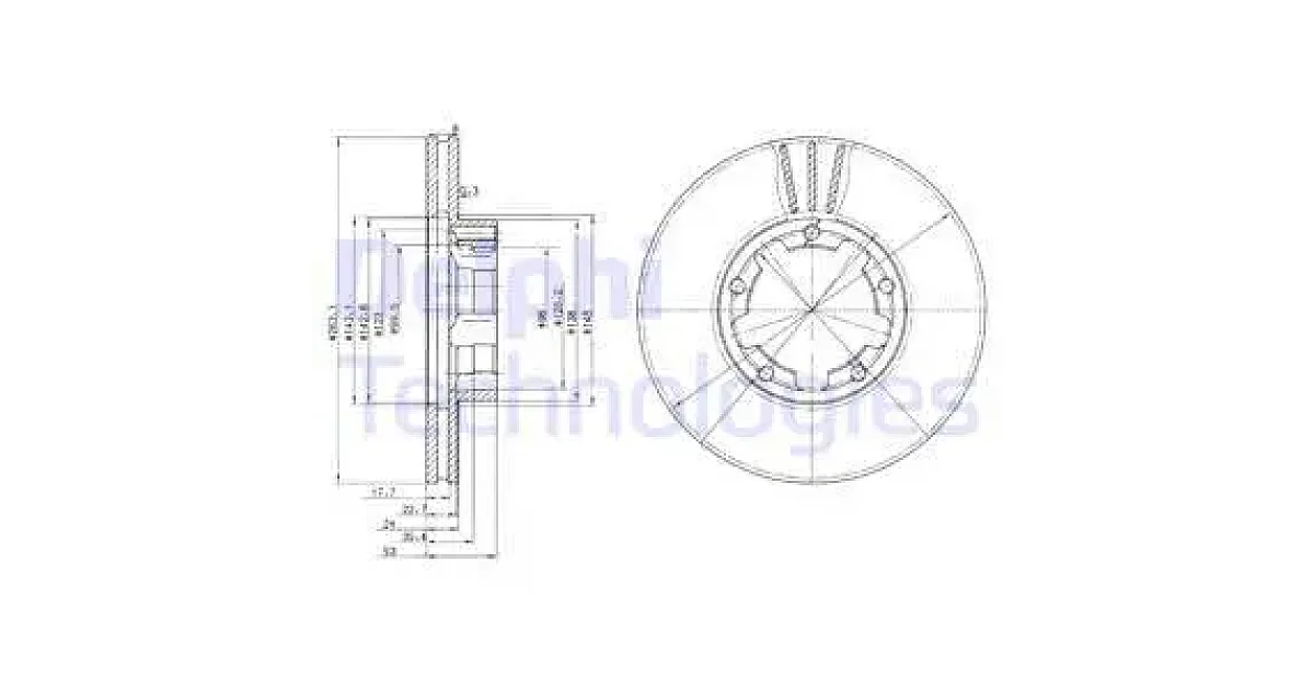 DELPHI BG3245, Тормозной диск