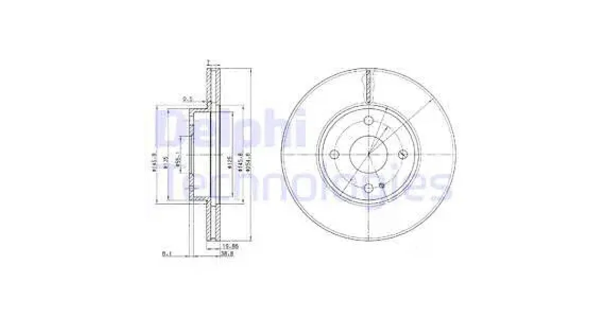 DELPHI BG3393, Тормозной диск