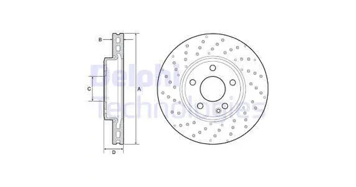 DELPHI BG4657C, Тормозной диск