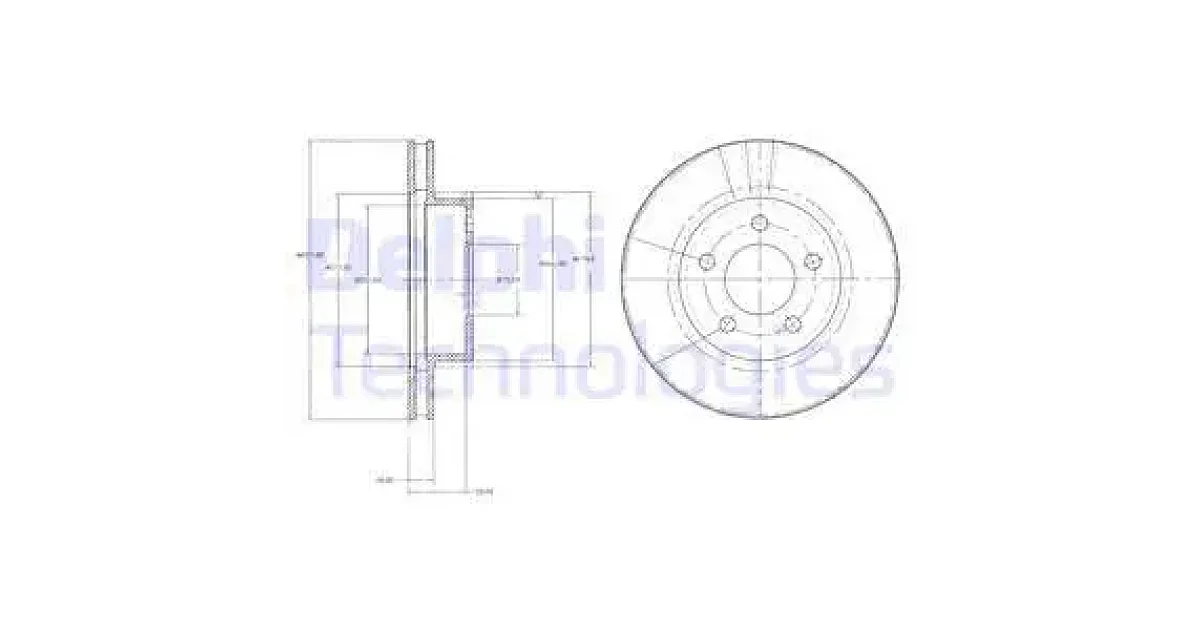 DELPHI BG3546, Тормозной диск