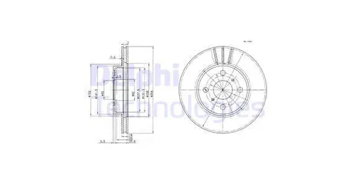 DELPHI BG3414, Тормозной диск